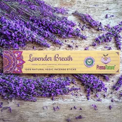 Lavender Breath (Lavendel) PremaNature Bio Räucherstäbchen Padma Store