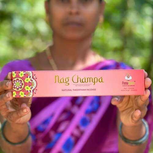 Nag Champa Vetiver PremaNature Bio Räucherstäbchen Padma Store