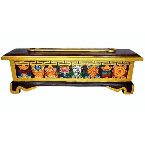 Tibetischer Räucherstäbchenhalter aus Holz Padma Store