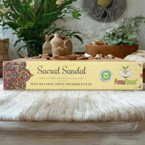 Sacred Sandal (Sandelholz) PremaNature Bio Räucherstäbchen Padma Store