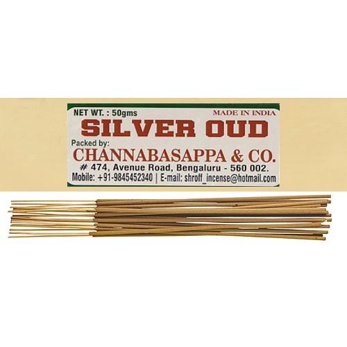 Silver Oud Räucherstäbchen Shroff Incense Padma Store