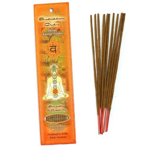 Sacral Chakra Swadhisthana Räucherstäbchen Prabhuji's Gifts Padma Store Sacral Chakra Swadhisthana Räucherstäbchen Prabhuji's Gifts Padma Store