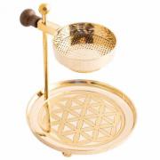 Siebräuchergefäß Blume des Lebens, höhenverstellbar